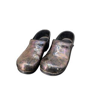 Professional Dansko Nursing Clogs Iridescent Marble Print Leather Size 40 Comfor